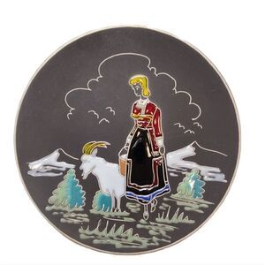 Vintage  Plate from Norway, handpainted